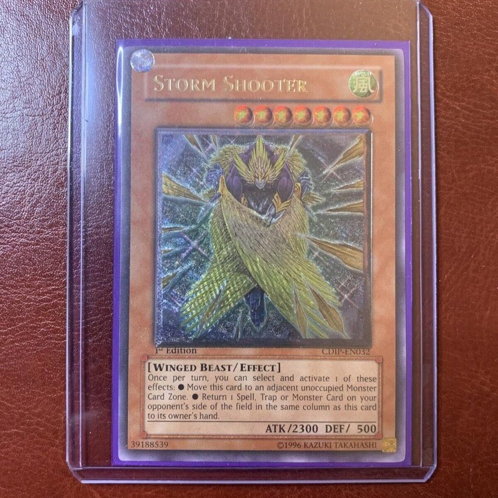 Yugioh Storm Shooter 1st Ed CDIP-EN032 Big Foil Shift Defect Error Misprint RARE